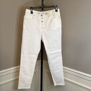 ANA white high-rise ankle skinny pants size 12